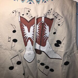 CowBoy/girl Artsy Chicos Size Vest Southwest Style Says Size 1 Looks Like Large